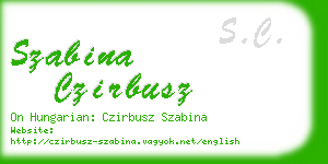 szabina czirbusz business card